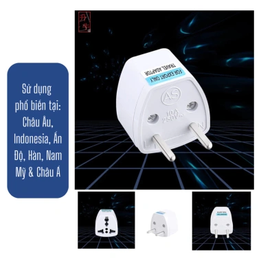 Ổ Cắm Chuyển Đổi Du Lịch Đa Năng ABS Chịu Nhiệt, Nhỏ Gọn, Giá 10.500₫