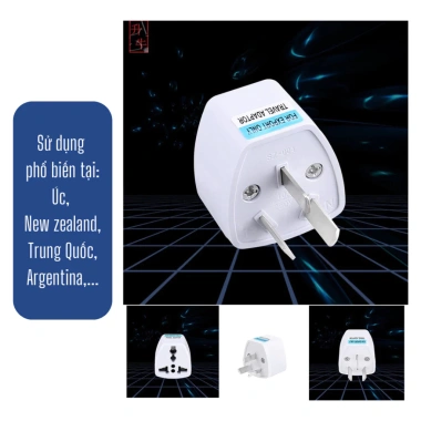 Ổ Cắm Chuyển Đổi Du Lịch Đa Năng ABS Chịu Nhiệt, Nhỏ Gọn, Giá 10.500₫