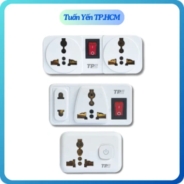 Ổ cắm chuyển đổi du lịch đa năng Tiến Phát TPE ODL6 ODL8 ODL9 có công tắc - 49.000₫