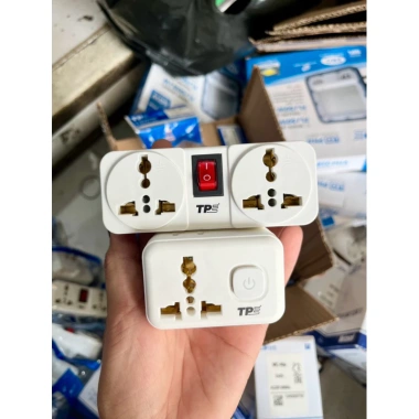 Ổ cắm chuyển đổi du lịch đa năng Tiến Phát TPE ODL6 ODL8 ODL9 có công tắc - 49.000₫ 4