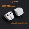 Ổ cắm chuyển đổi phích 3 sang 2 chấu đa năng 2.500W Nego trắng, chân dẹt - Giá 10.000₫