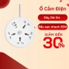 Ổ Cắm Đa Năng 2.500W USB Type C Xoay Tròn 2m Công Tắc An Toàn Đèn Ngủ Giá 500k