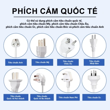 Ổ Cắm Đa Năng ANRMESUN 2.400W Chống Cháy Chống Giật, An Toàn, Sạc Nhanh, Dây Cáp 2-3m Lõi Đồng