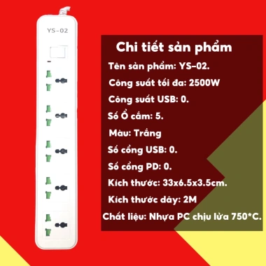 Ổ Cắm Đa Năng DCTEK 2.500W, 3 USB, Nhựa PC Chống Cháy Giật, Dây dài 3-5m - Giá chỉ 99.000 VND 3 Ổ Cắm Đa Năng DCTEK 2.500W, 3 USB, Nhựa PC Chống Cháy Giật, Dây dài 3-5m - Giá chỉ 99.000 VND 3