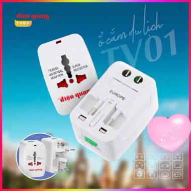 Ổ Cắm Đa Năng Điện Quang ESK TV01 - Phù hợp mọi chân cắm, bảo hành 12t 35.000 VND