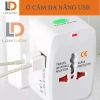 Ổ cắm đa năng du lịch quốc tế UT2A 2 cổng USB, giá chỉ 119.000 VND, giảm mạnh 2