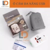 Ổ cắm đa năng du lịch quốc tế UT2A 2 cổng USB, giá chỉ 119.000 VND, giảm mạnh 4
