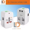 Ổ cắm đa năng du lịch quốc tế UT2A 2 cổng USB, giá chỉ 119.000 VND, giảm mạnh 5
