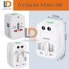 Ổ cắm đa năng du lịch quốc tế UT2A 2 cổng USB, giá chỉ 119.000 VND, giảm mạnh 6