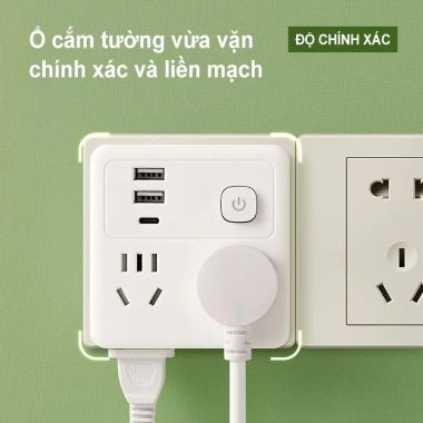 Ổ Cắm Đa Năng Freeship 3 Chân Tự Ngắt An Toàn, tích hợp USB, giá 58.500₫