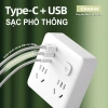 Ổ Cắm Đa Năng Freeship 3 Chân Tự Ngắt An Toàn, tích hợp USB, giá 58.500₫ 3