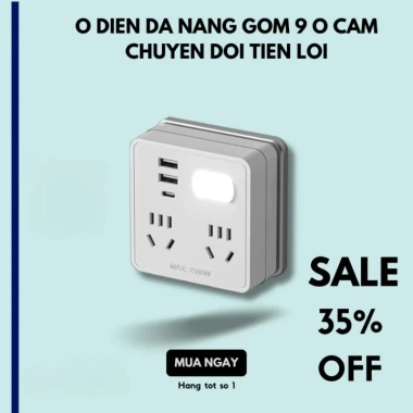 Ổ Cắm Đa Năng Freeship 3 Chân Tự Ngắt An Toàn, tích hợp USB, giá 58.500₫