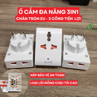 Ổ cắm đa năng KSS - USB & Type‑C, phích du lịch, giảm giá 43.000₫ 5