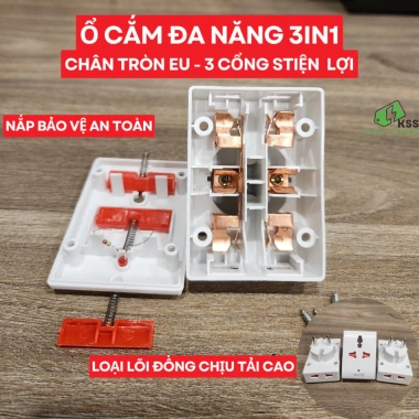 Ổ cắm đa năng KSS - USB & Type‑C, phích du lịch, giảm giá 43.000₫ 6