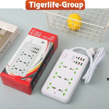 Ổ cắm đa năng Tigerlife GKKA39 6 ổ + 6 cổng sạc, PD nhanh 2.500W - 198.950₫