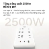 Ổ Cắm Đa Năng Xiaomi 3 Cổng USB 67W Sạc Nhanh, Dải Phích 1.8m 2.500W 10A - Giá Ưu Đãi 309.000₫ 8