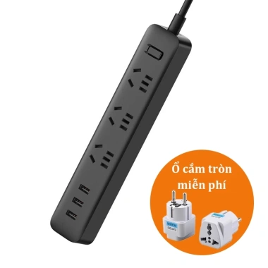 Ổ Cắm Đa Năng Xiaomi 3 Cổng USB 67W Sạc Nhanh, Dải Phích 1.8m 2.500W 10A - Giá Ưu Đãi 309.000₫