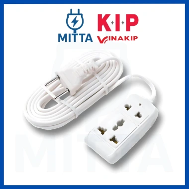 Ổ cắm điện 2 lỗ Vinakip S11 dây dài 2m/3m, công suất 10A, giá tốt 46.000₫ - MITTA