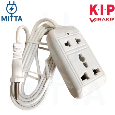 Ổ cắm điện 2 lỗ Vinakip S11 dây dài 2m/3m, công suất 10A, giá tốt 46.000₫ - MITTA