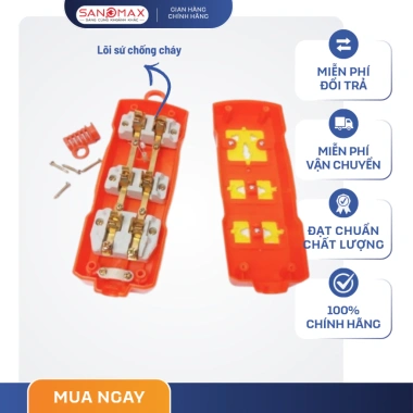Ổ Cắm Điện 3 & 4 Lõi Sứ SANOMAX 6.000W/8.000W – Dây 3m/5m, Chịu Tải Cao, An Toàn Chống Cháy, Giá Ưu Đãi 81.750₫ 2