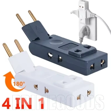 Ổ cắm điện 4 trong 1 EU đa năng - Xoay 180 mở rộng tường, phụ kiện du lịch, nguồn di động - Giá chỉ 60.940₫