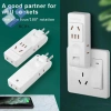 Ổ cắm điện 4 trong 1 US xoay đa năng - Bộ chuyển đổi nguồn di động, mở rộng tường du lịch, an toàn, giá ưu đãi 5