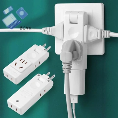 Ổ cắm điện 4 trong 1 US xoay đa năng - Bộ chuyển đổi nguồn di động, mở rộng tường du lịch, an toàn, giá ưu đãi 6