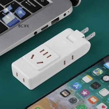 Ổ cắm điện 4 trong 1 US xoay đa năng - Bộ chuyển đổi nguồn di động, mở rộng tường du lịch, an toàn, giá ưu đãi 9