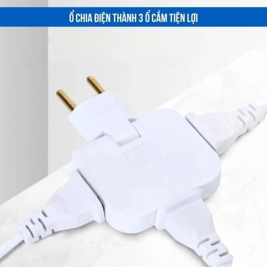 Ổ cắm điện chia 3 đa năng, chuyển đổi 3 in 1 xoay 180 do tiện dụng - Giá chỉ 24.000 6