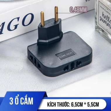 Ổ cắm điện chia 3 đa năng, chuyển đổi 3 in 1 xoay 180 do tiện dụng - Giá chỉ 24.000 7