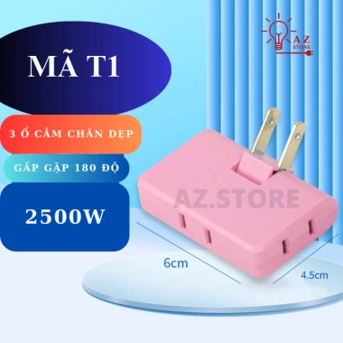 Ổ cắm điện đa năng 3 ngõ, xoay 180 độ, công suất 2.500W, mẫu mã đa dạng, giá chỉ 17.000đ 10