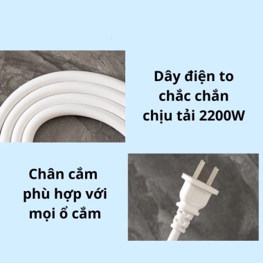 Ổ cắm điện đa năng 3m dài hình Hoa Mai, chống giật thông minh 2.200W USB