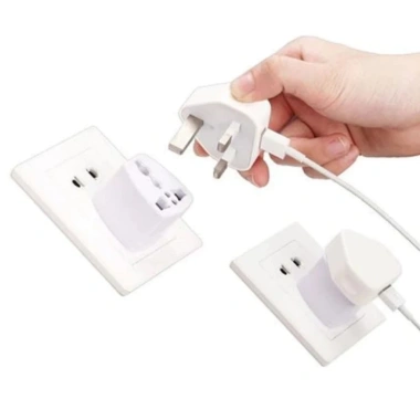 Ổ cắm điện đa năng ABS chịu nhiệt chuyển 2 chân sang 3 chân du lịch 45.000₫