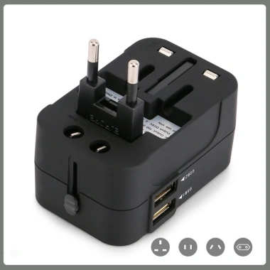 Ổ cắm điện đa năng du lịch - Bộ chuyển đổi 4 ổ chuẩn US/EU/UK, giá 159.000₫ 2