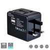 Ổ cắm điện đa năng du lịch quốc tế 2 cổng USB - Đen, chuẩn an toàn, giá chỉ 44.550₫ 6