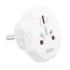 Ổ cắm điện đa năng Hoco AC6 10A/250V chân cắm tròn, thiết kế nhỏ gọn tiện lợi cho công tác và du lịch 4