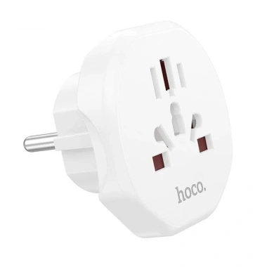 Ổ cắm điện đa năng Hoco AC6 10A/250V chân cắm tròn, thiết kế nhỏ gọn tiện lợi cho công tác và du lịch 4