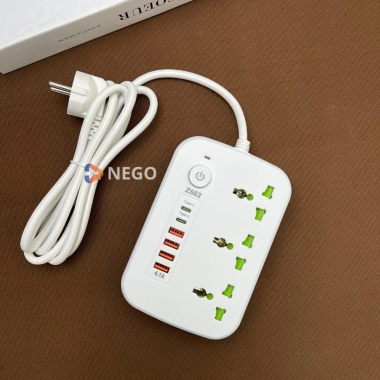 Ổ cắm điện đa năng Nego 2.500W dây 3m, USB & Type-C 10W, công tắc toàn ổ, an toàn chống giật OD38E - 163k 9