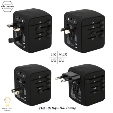 Ổ cắm điện đa năng quốc tế OC-122 - 2 cổng USB, Video, BH 1 năm - Giá 39.000₫