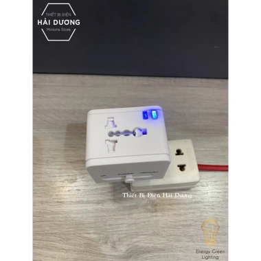 Ổ cắm điện đa năng quốc tế OC-122 - 2 cổng USB, Video, BH 1 năm - Giá 39.000₫