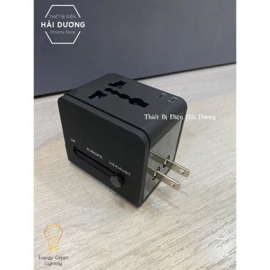 Ổ cắm điện đa năng quốc tế OC-122 - 2 cổng USB, Video, BH 1 năm - Giá 39.000₫