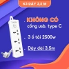 Ổ cắm điện đa năng Shoptida 3-12 ổ 2.500W, sạc nhanh 20W Type‑C, 1 đổi 1, bảo hành 40 tháng - Giá chỉ 136.000₫ 10