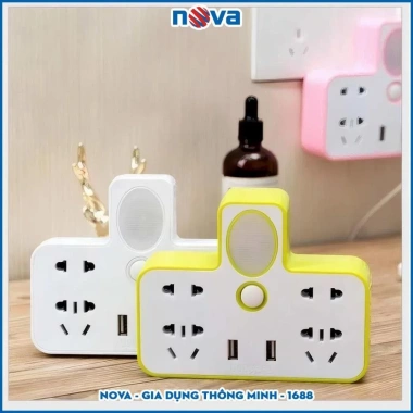 Ổ cắm điện đa năng tích hợp đèn ngủ USB - Tiện lợi, an toàn, sạc nhanh, giảm 19%