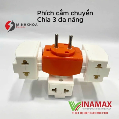 Ổ Cắm Điện Đầu Trâu Vinamax 3 Ngả Đa Năng – Cắm Vừa Mọi Loại Phích, Siêu Gọn, Bền Bỉ, Giá 18.800 6