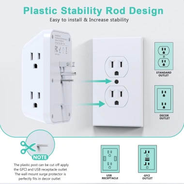 Ổ cắm điện để bàn 1.875W 6 ổ AC + 4 cổng USB 2A2C, chống sét, dải nguồn, chuyển đổi thông minh - Giá ưu đãi 255.200₫ 7