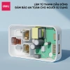 Ổ Cắm Điện Deli Du Lịch 4 Phân 1 USB + TypeC Sạc Nhanh 20W - Mẫu Mới 2.026 6