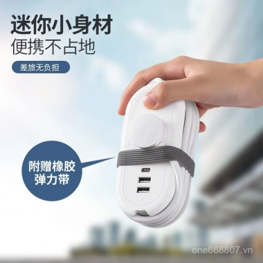 Ổ cắm điện di động đa năng - USB, Type-C, rút lại, dây nối dài, du lịch sinh viên