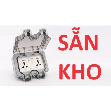 Ổ Cắm Điện Đôi Ngoài Trời IP66 Chống Nước Kèm Công Tắc - Giá chỉ 185.000đ