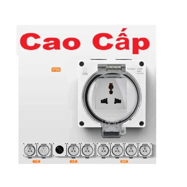 Ổ Cắm Điện Đôi Ngoài Trời IP66 Chống Nước Kèm Công Tắc - Giá chỉ 185.000đ