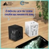 Ổ cắm điện du lịch 1.500W đa năng, sạc nhanh PD 20W, chuyển đổi mọi chân cắm, vỏ ABS chắc chắn - 194.999